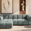 Ecksofa modernes Designsofa mit luxuriösem Strukturstoff im Stoff Puente AVERRO