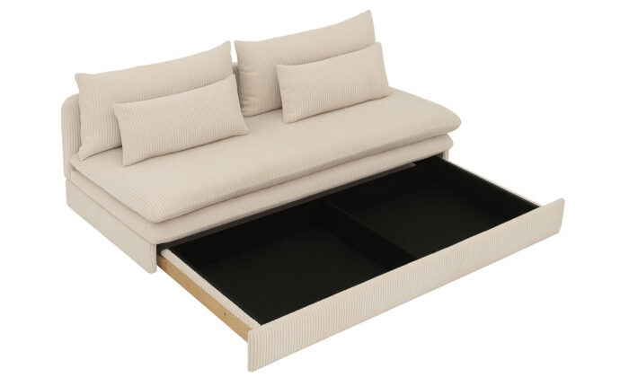 Schlafsofa Nelia im Cordstoff Poso – modern, kompakt und mit Schlaffunktion