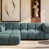 Ecksofa modernes Designsofa mit luxuriösem Strukturstoff im Stoff Puente AVERRO
