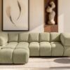 Ecksofa modernes Designsofa mit luxuriösem Strukturstoff im Stoff Puente AVERRO