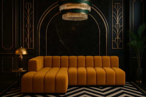 Moderne Ecksofa aus Veloursstoff Salvador – außergewöhnlicher Komfort und ein designstarkes Erscheinungsbild. Grand L 295 cm