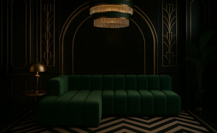 Moderne Ecksofa aus Veloursstoff Salvador – außergewöhnlicher Komfort und ein designstarkes Erscheinungsbild. Grand L 295 cm