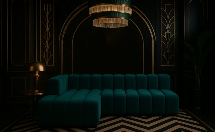 Moderne Ecksofa aus Veloursstoff Salvador – außergewöhnlicher Komfort und ein designstarkes Erscheinungsbild. Grand L 295 cm