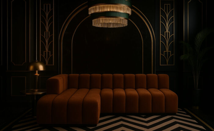 Moderne Ecksofa aus Veloursstoff Salvador – außergewöhnlicher Komfort und ein designstarkes Erscheinungsbild. Grand L 295 cm