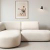 Ecksofa modernes Sofa mit natürlicher Struktur und elegantem Design LUNA im Stoff LINS