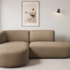 Ecksofa modernes Sofa mit natürlicher Struktur und elegantem Design LUNA im Stoff LINS