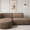 Ecksofa modernes Sofa mit natürlicher Struktur und elegantem Design LUNA im Stoff LINS