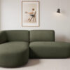 Ecksofa modernes Sofa mit natürlicher Struktur und elegantem Design LUNA im Stoff LINS