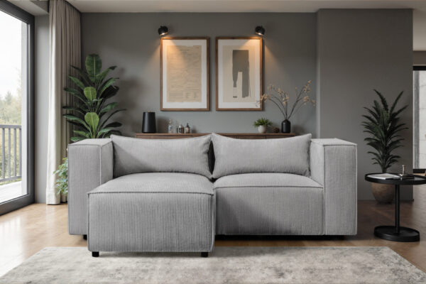 Ecksofa im Cordstoff LINCOLN modernes Premium-Design und außergewöhnlicher Komfort MODULO