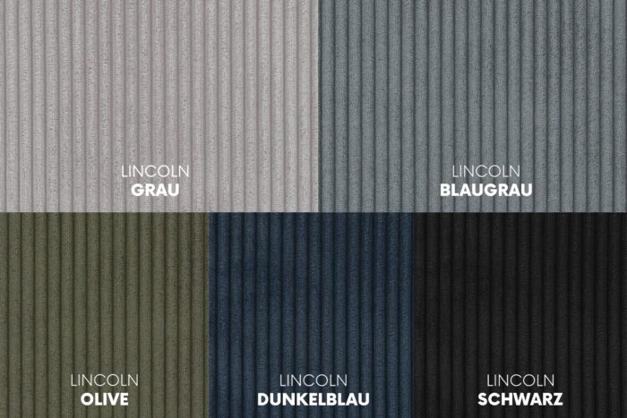 Ecksofa im Cordstoff LINCOLN modernes Premium-Design und außergewöhnlicher Komfort MODULO