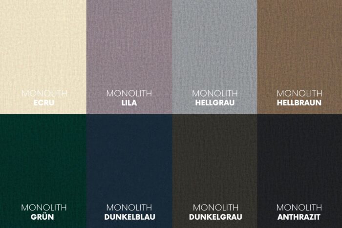 Sofa L-form modernes Ecksofa mit Schlaffunktion und Bettkasten im Veloursstoff Monolith MILO PREMIUM