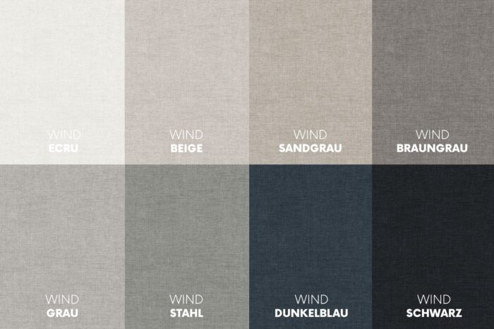 Sofa modernes Ecksofa mit Schlaffunktion und Bettkasten im Stoff WIND MILO U