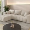 Modernes Ecksofa mit Schlaffunktion und Bettkasten Sofa L-form im Stoff WIND MILO PREMIUM