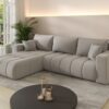 Modernes Ecksofa mit Schlaffunktion und Bettkasten Sofa L-form im Stoff WIND MILO PREMIUM