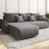Ecksofa modernes Ecksofa mit Schlaffunktion und Bettkasten TOKYO im Stoff WIND