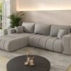 Modernes Ecksofa mit Schlaffunktion und Bettkasten Sofa L-form im Stoff WIND MILO PREMIUM