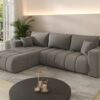 Modernes Ecksofa mit Schlaffunktion und Bettkasten Sofa L-form im Stoff WIND MILO PREMIUM