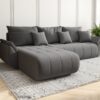 Ecksofa modernes Ecksofa mit Schlaffunktion und Bettkasten TOKYO im Stoff WIND