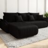 Sofa modernes Ecksofa mit Schlaffunktion und Bettkasten im Veloursstoff Monolith TOKYO